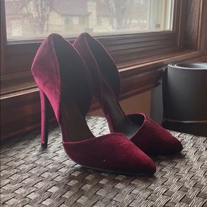 velvet heels